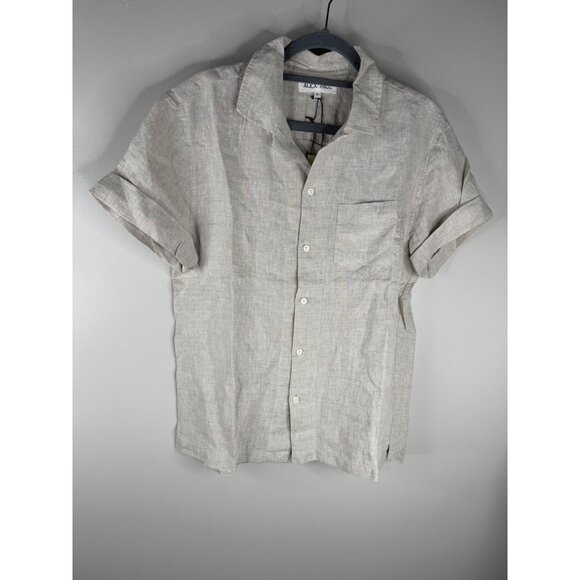 Alex Mill Flax Linen Camp Shirt Button Down Short Sleeve Men's Size M NWT - Picture 4 of 7